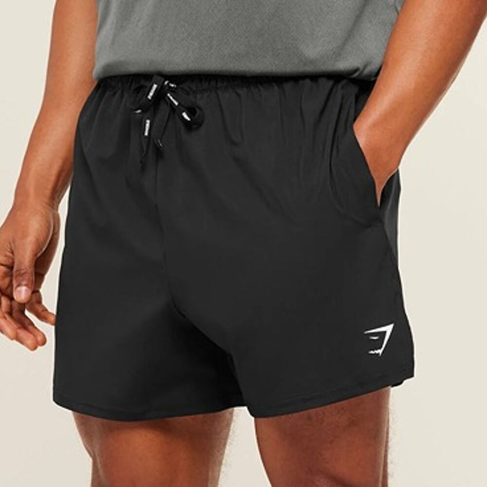 Gymshark Train 5 Inch Shorts Black Mens Athletic Running Gym Workout Size Medium